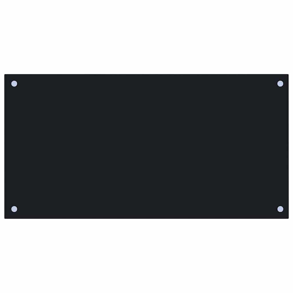 vidaXL Πλάτη Κουζίνας Μαύρη 80 x 40 εκ. από Ψημένο Γυαλί