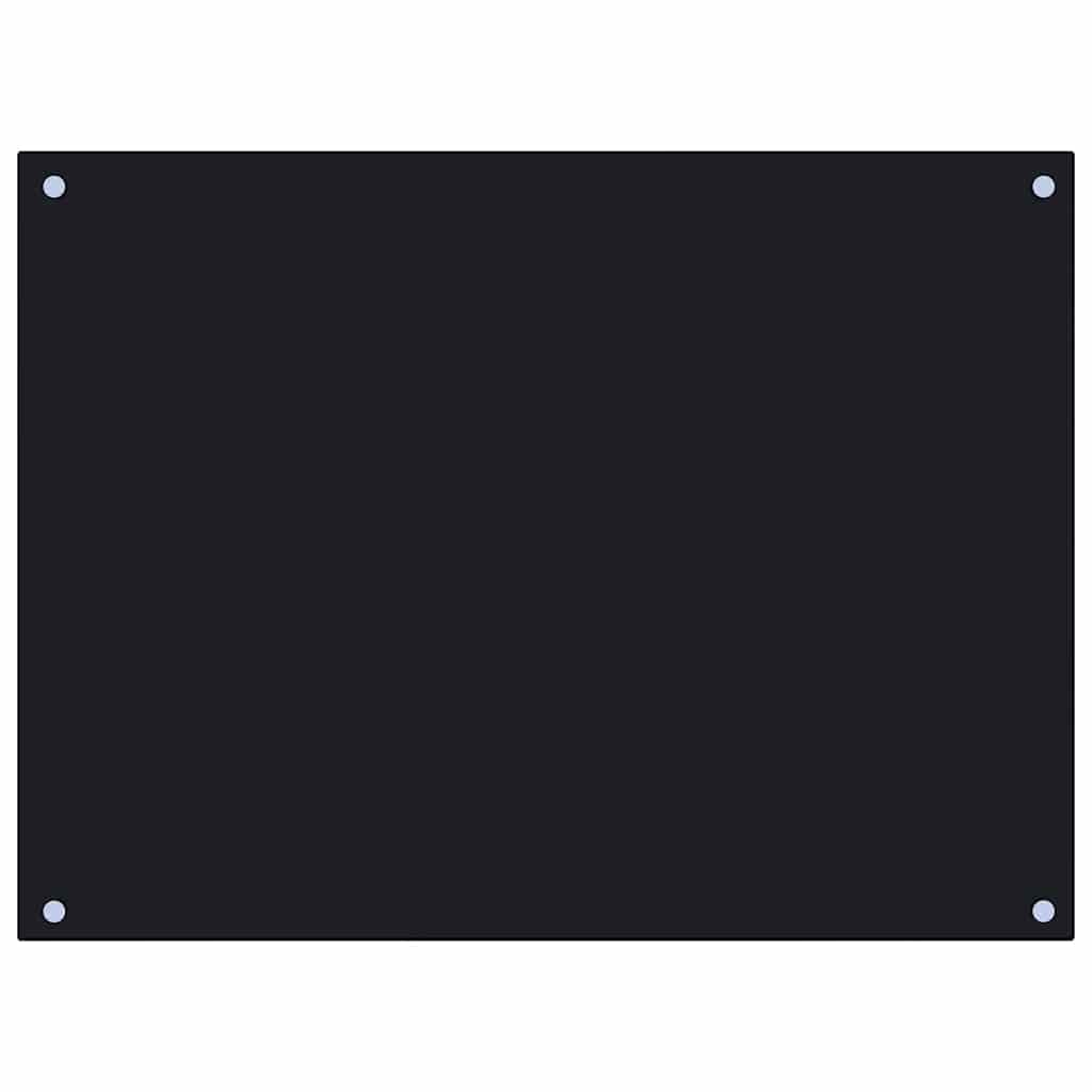 vidaXL Πλάτη Κουζίνας Μαύρη 80 x 60 εκ. από Ψημένο Γυαλί