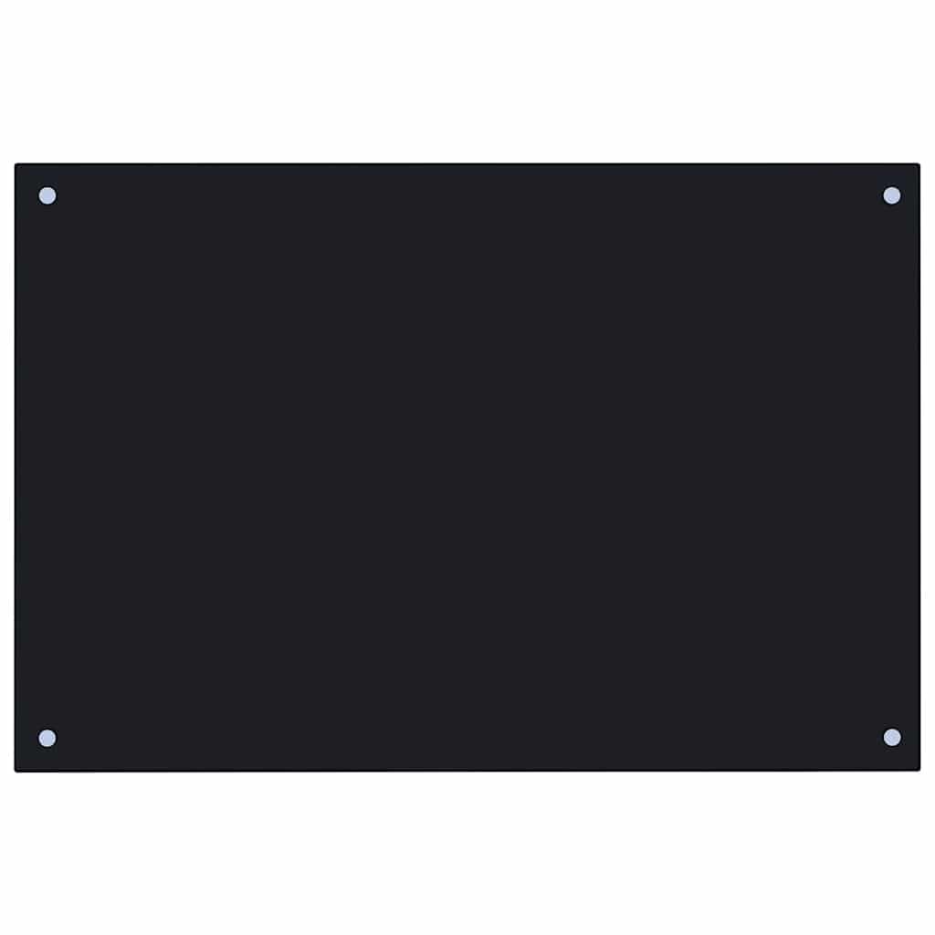 vidaXL Πλάτη Κουζίνας Μαύρη 90 x 50 εκ. από Ψημένο Γυαλί