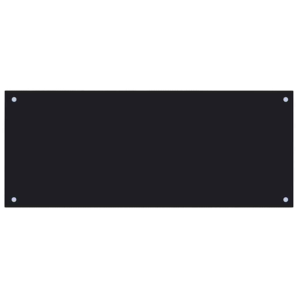 vidaXL Πλάτη Κουζίνας Μαύρη 100 x 40 εκ. από Ψημένο Γυαλί