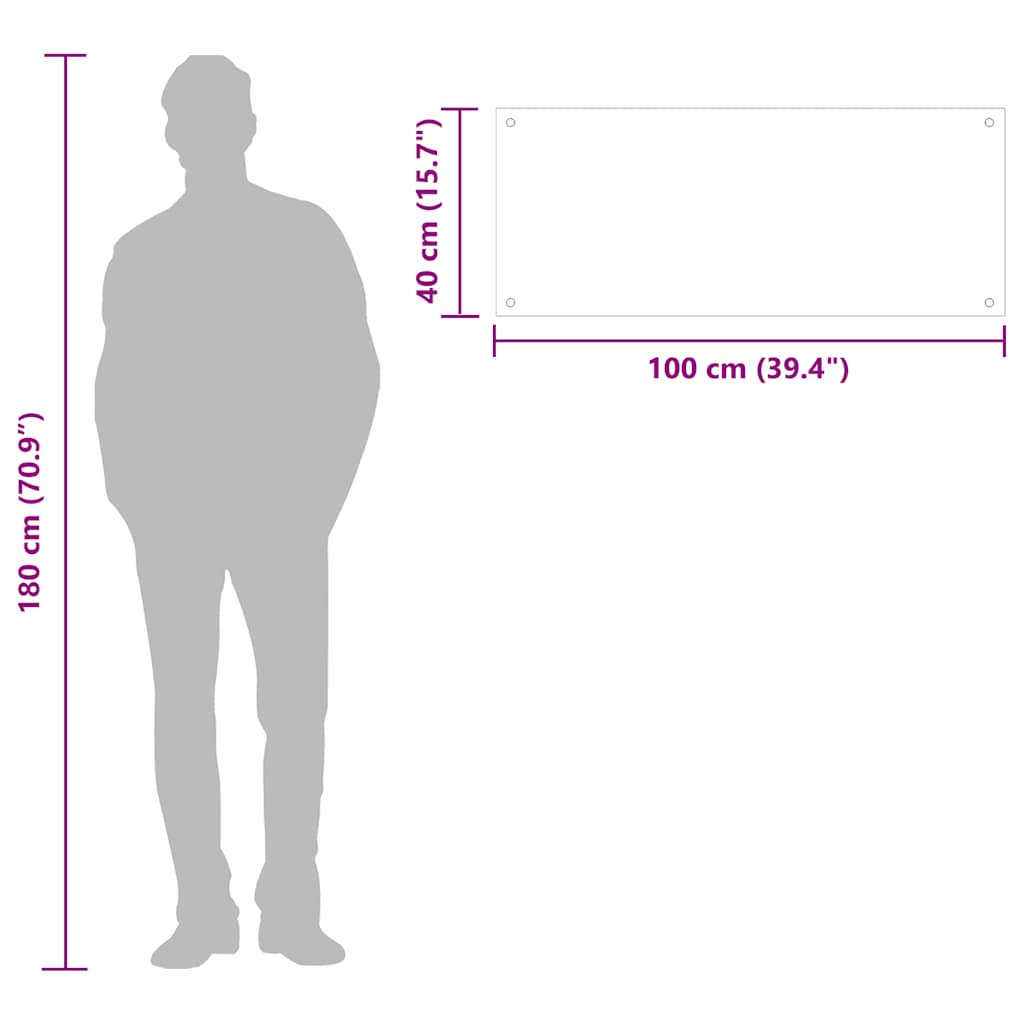 vidaXL Πλάτη Κουζίνας Μαύρη 100 x 40 εκ. από Ψημένο Γυαλί