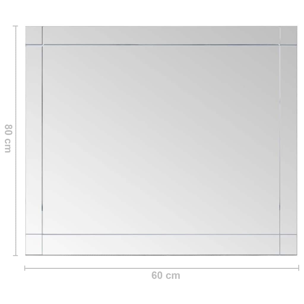 vidaXL Καθρέφτης Τοίχου 80 x 60 εκ. Γυάλινος