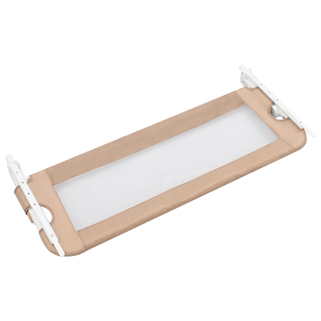 vidaXL Μπάρα Κρεβατιού Προστατευτική Χρώμα Taupe 102x42 εκ Πολυεστέρας