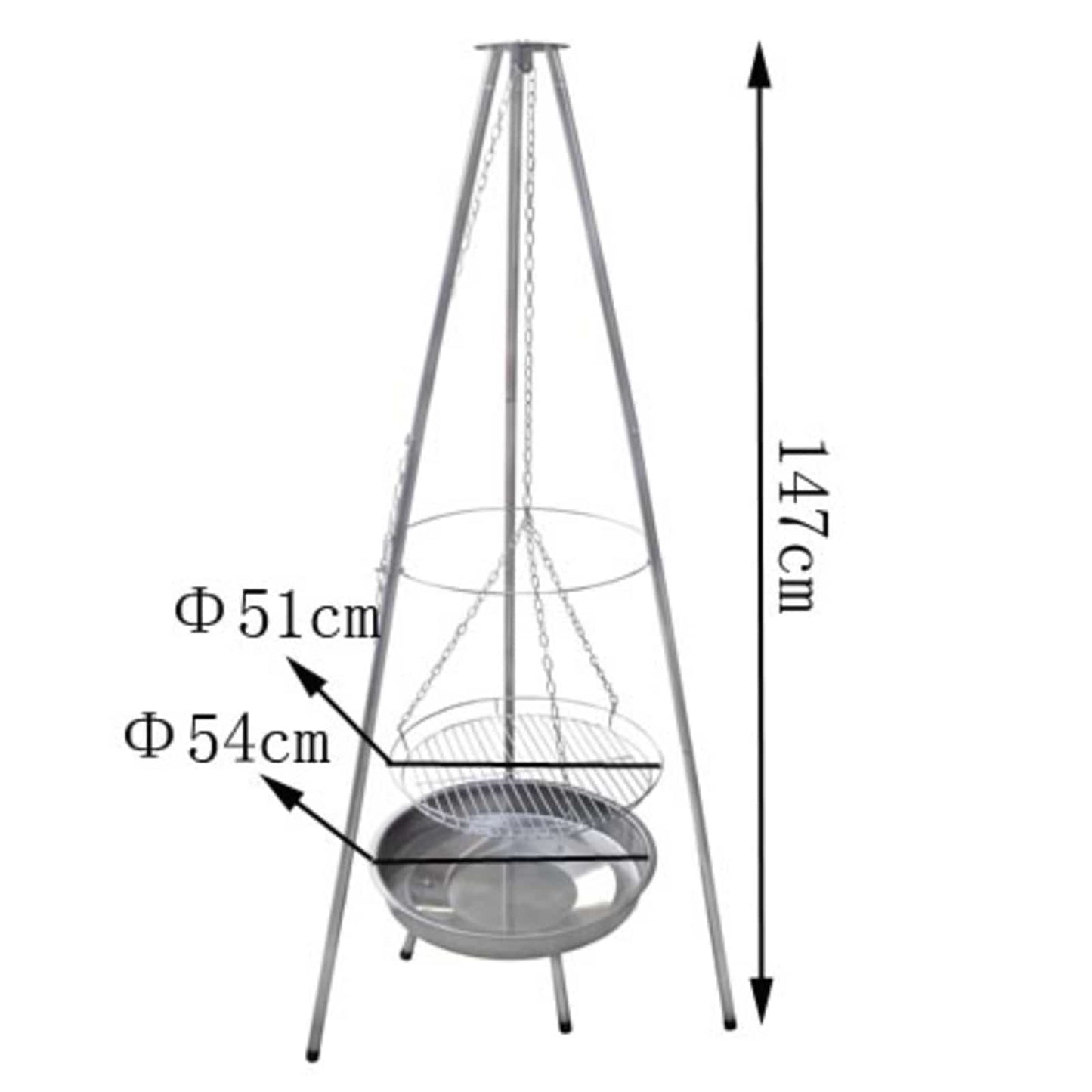 vidaXL Υπαίθριες Ψησταριές Ανοξείδωτο ατσάλι
