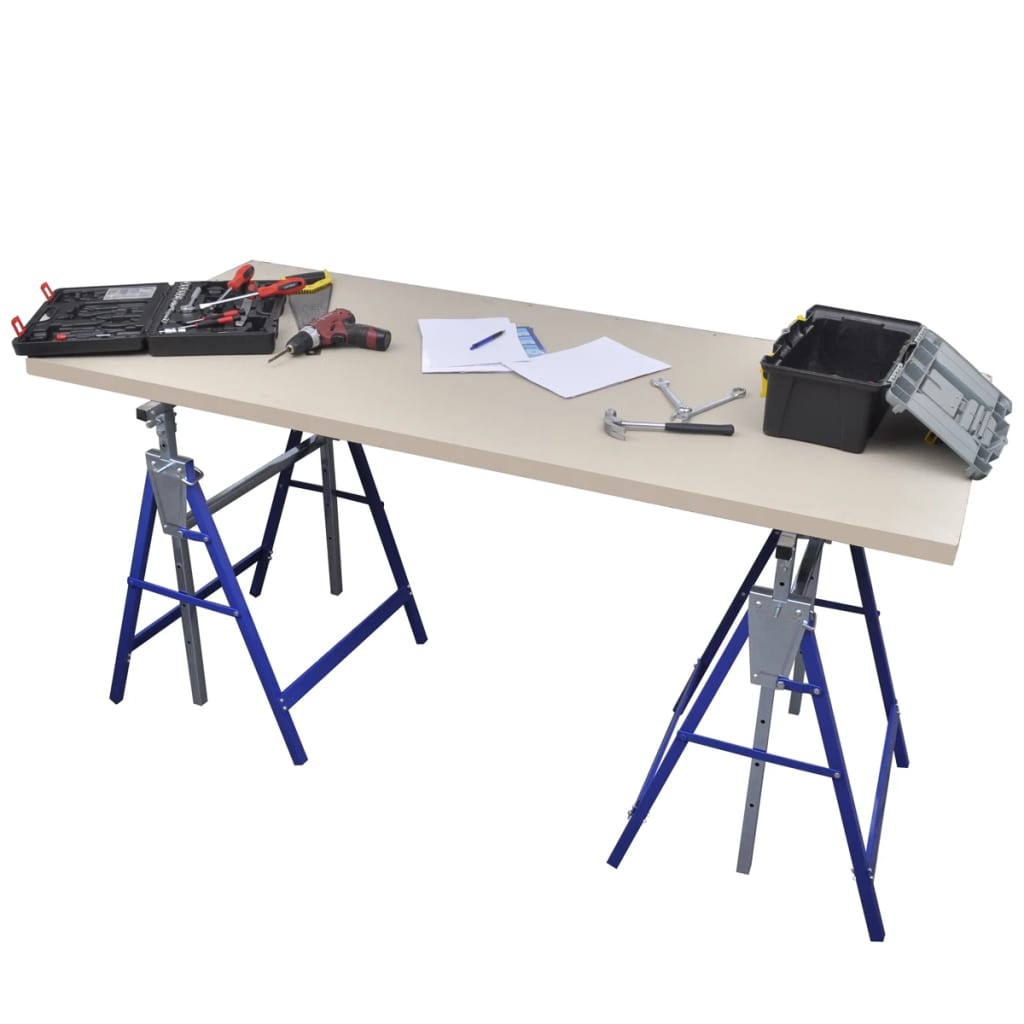 Set of 2 Scaffolding Easels Adjustable Height 81-130cm
