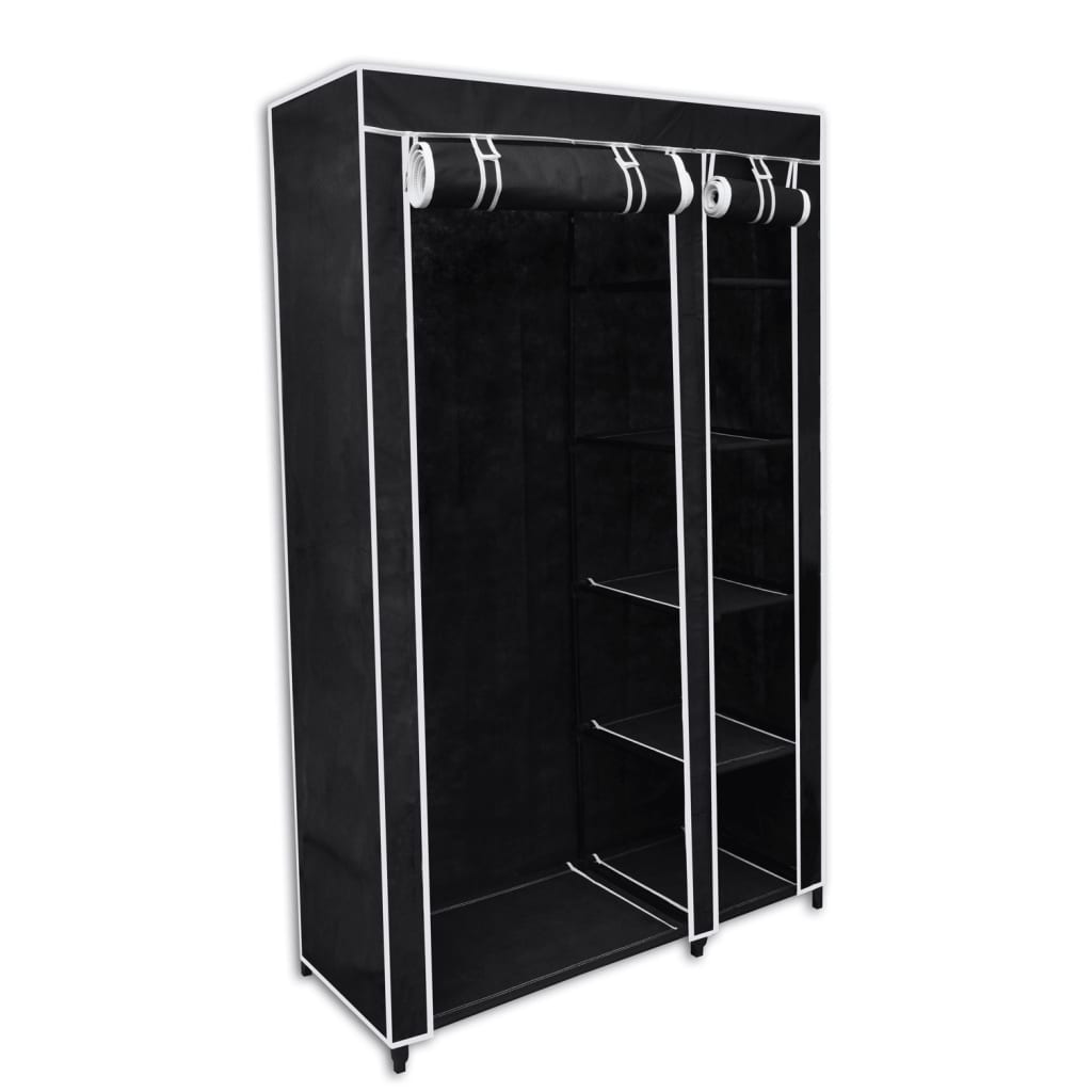 vidaXL Ντουλάπα Αναδιπλούμενη Μαύρη 110 x 45 x 175 εκ.