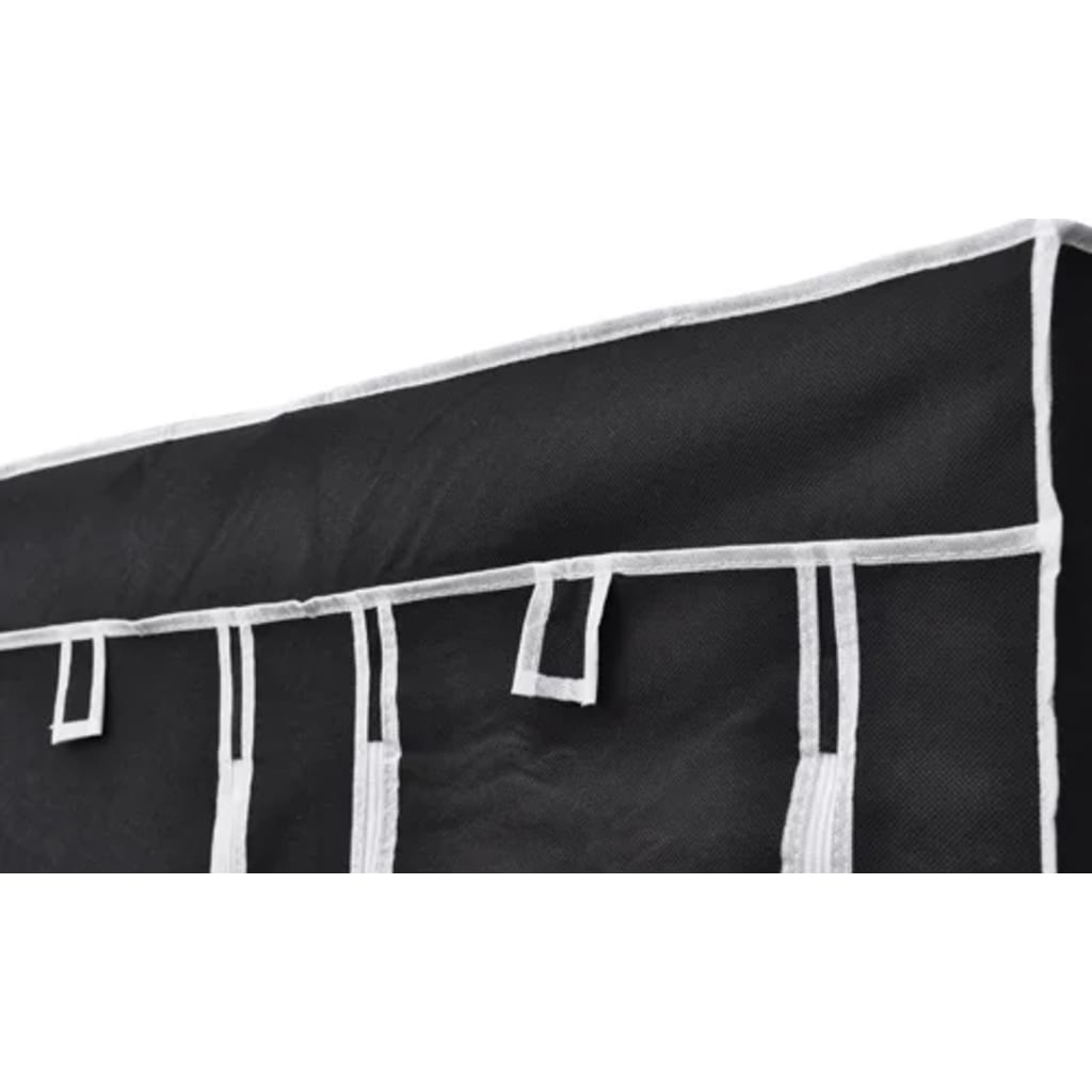vidaXL Ντουλάπα Αναδιπλούμενη Μαύρη 110 x 45 x 175 εκ.