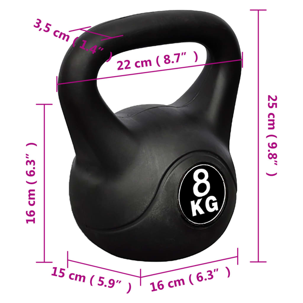 vidaXL Βαράκι Γυμναστικής Kettlebell 8 κιλά