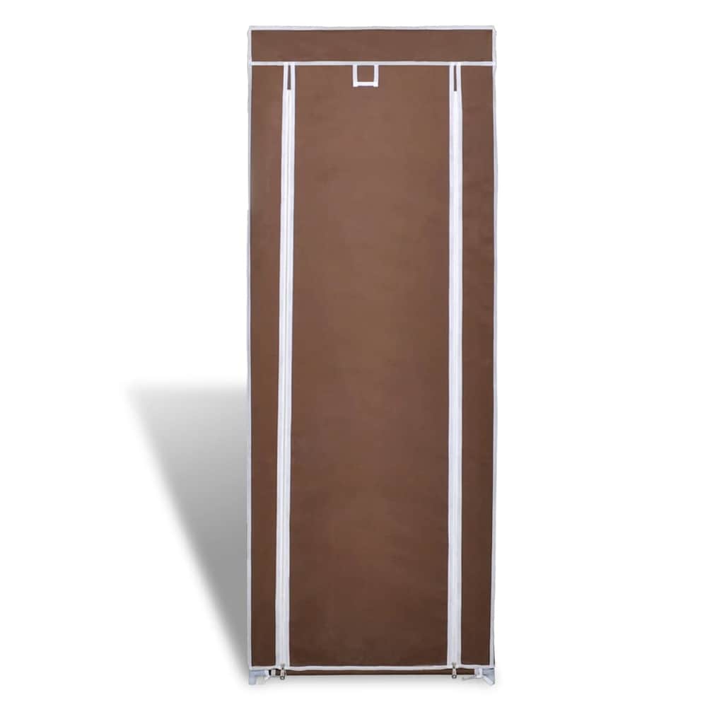 Υφασμάτινη παπουτσοθήκη με κάλυμμα 57 x 29 x 162 cm Καφέ