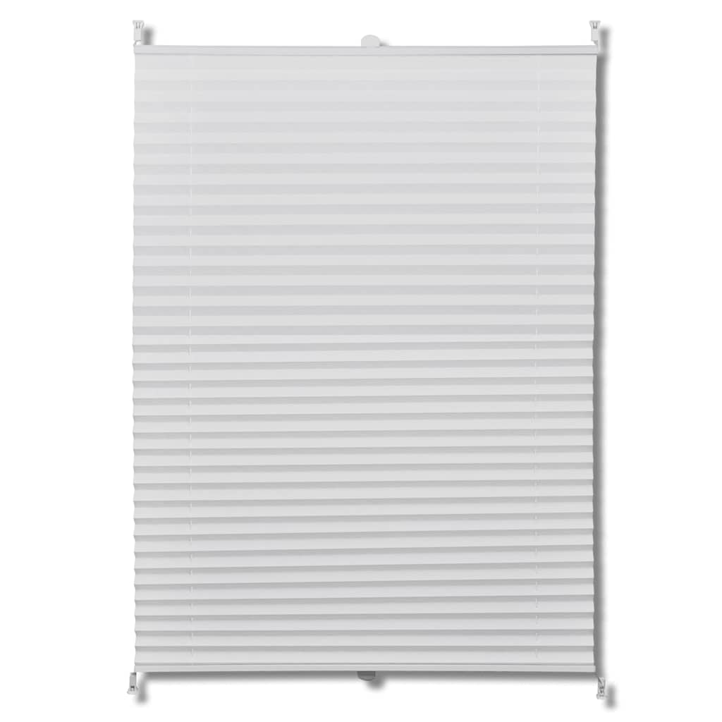 Pleated roller blind 60x100cm White