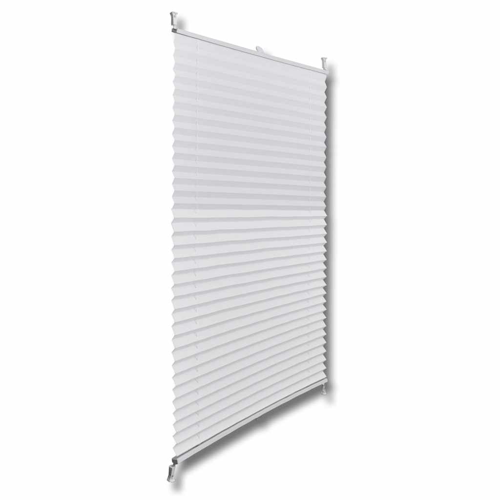 Pleated roller blind 60x100cm White