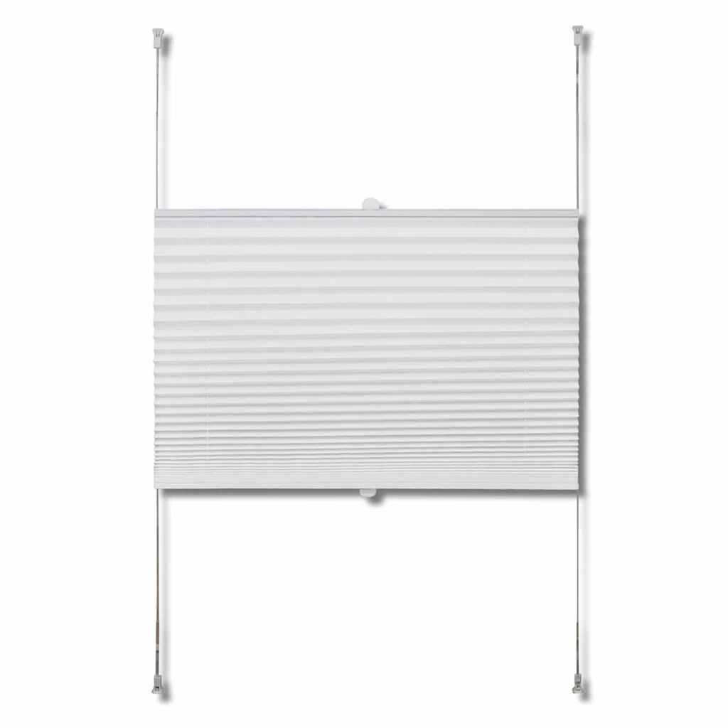 Pleated roller blind 60x100cm White