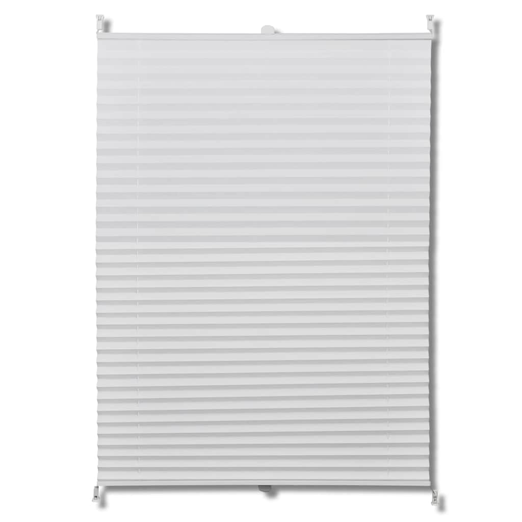 Pleated roller blind 70x125cm White