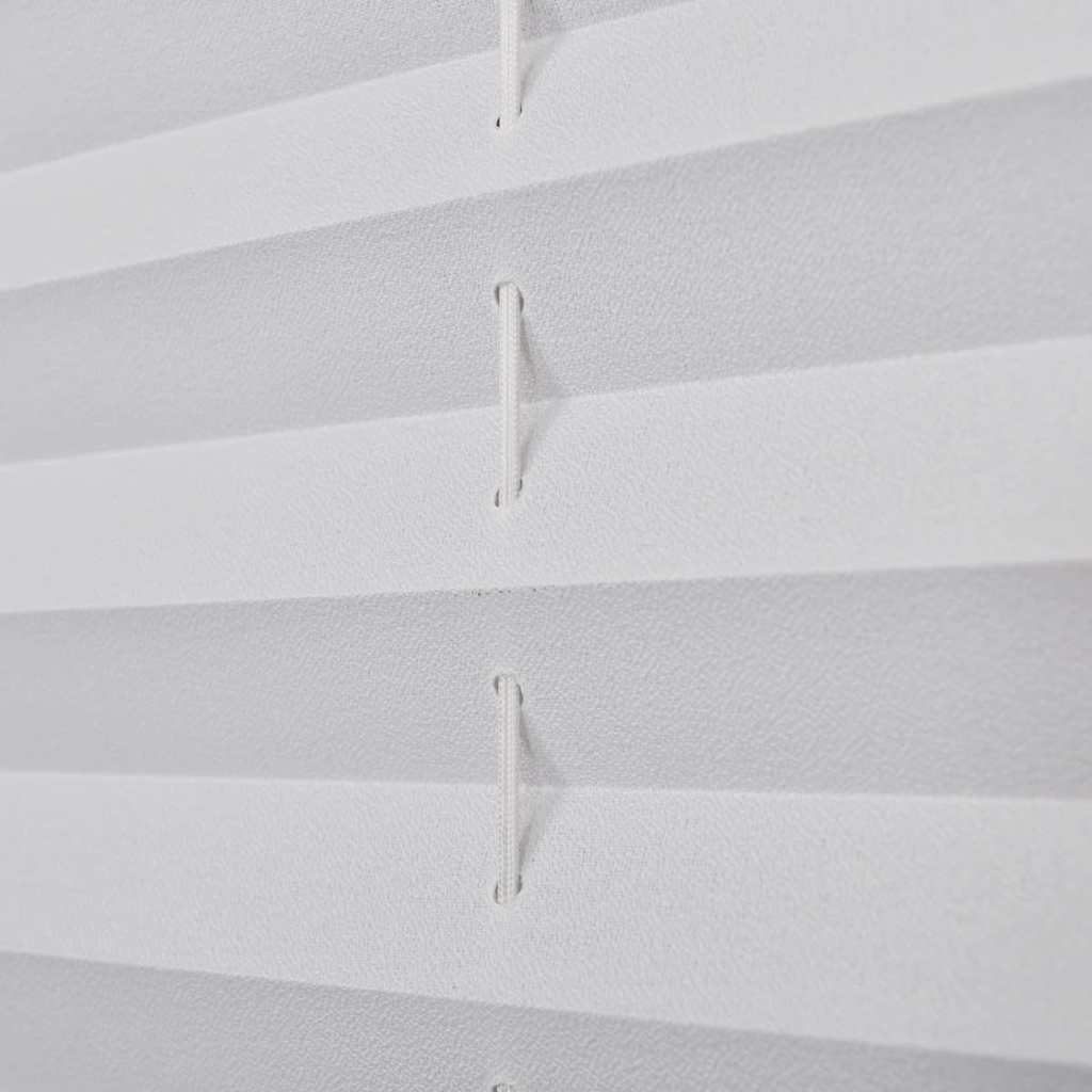 Pleated roller blind 70x125cm White