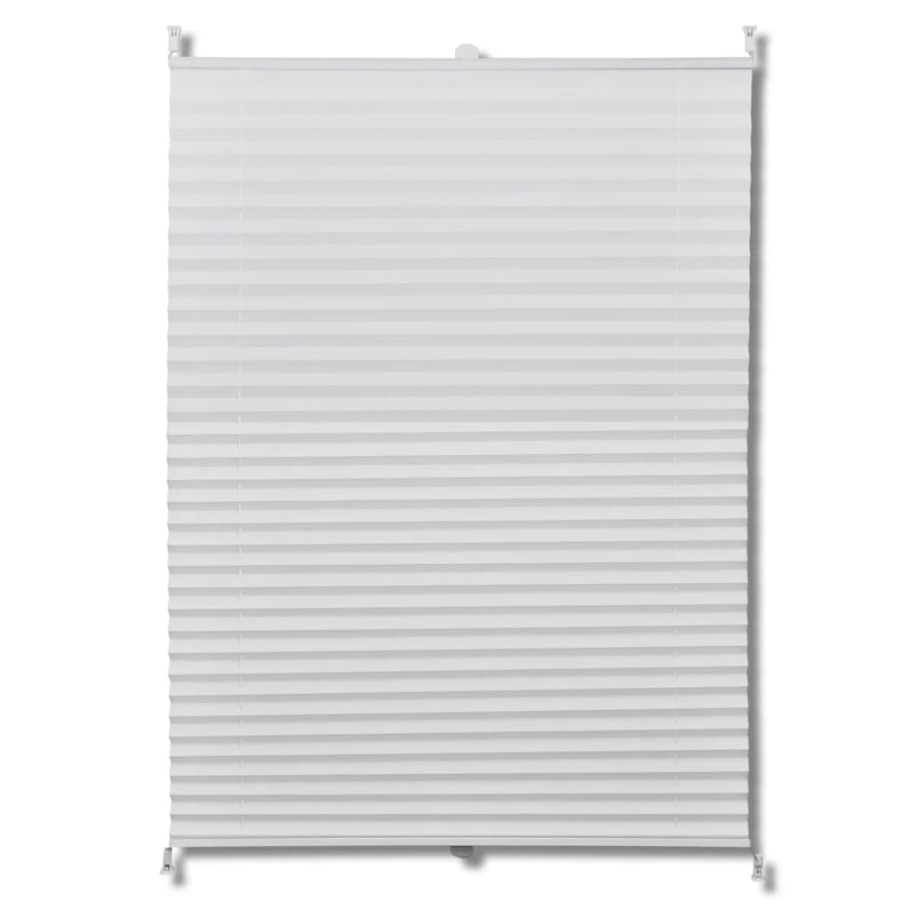 Pleated shade blind 70x200cm White
