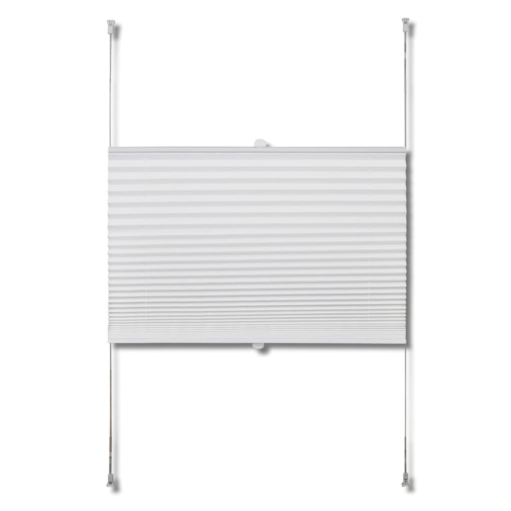 Pleated shade blind 70x200cm White