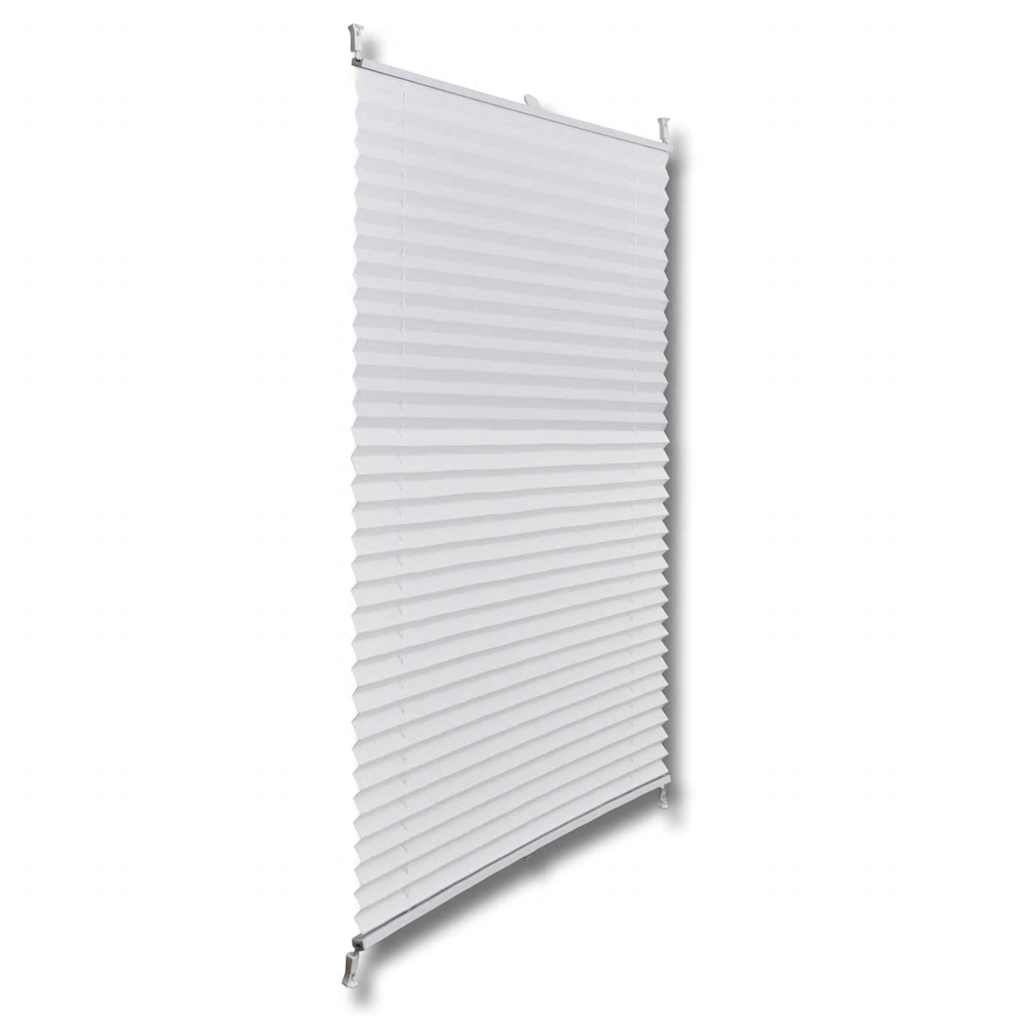 Pleated shade blind 80x125cm White