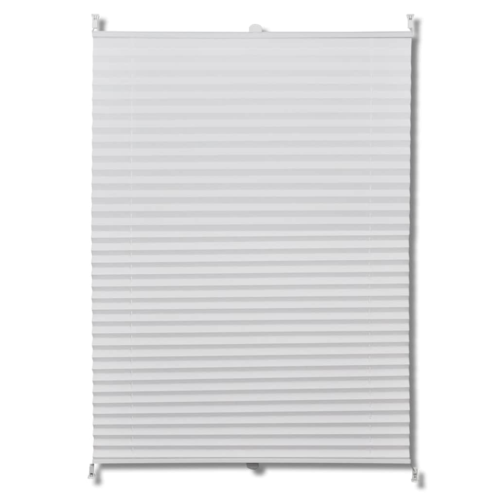 Pleated shade blind 100x100cm White