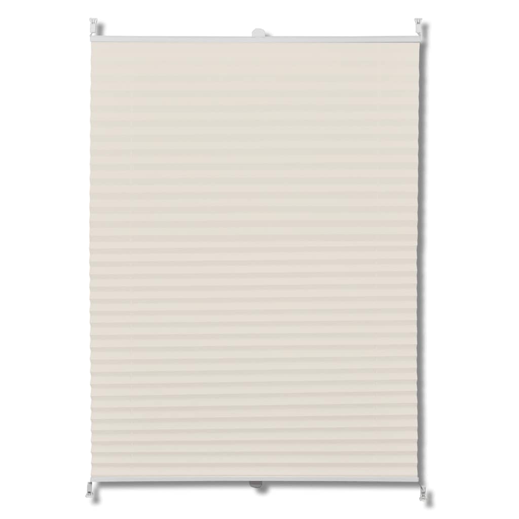 Pleated roller blind 60x100cm Cream