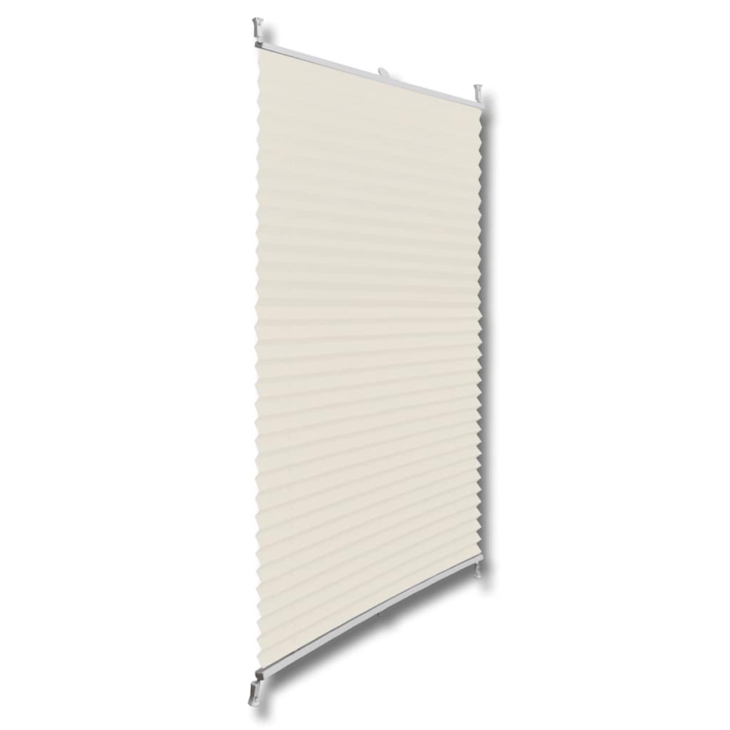 Pleated roller blind 60x100cm Cream
