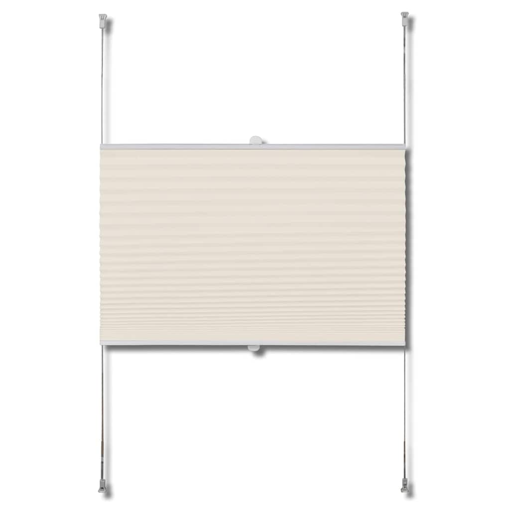 Pleated roller blind 60x100cm Cream