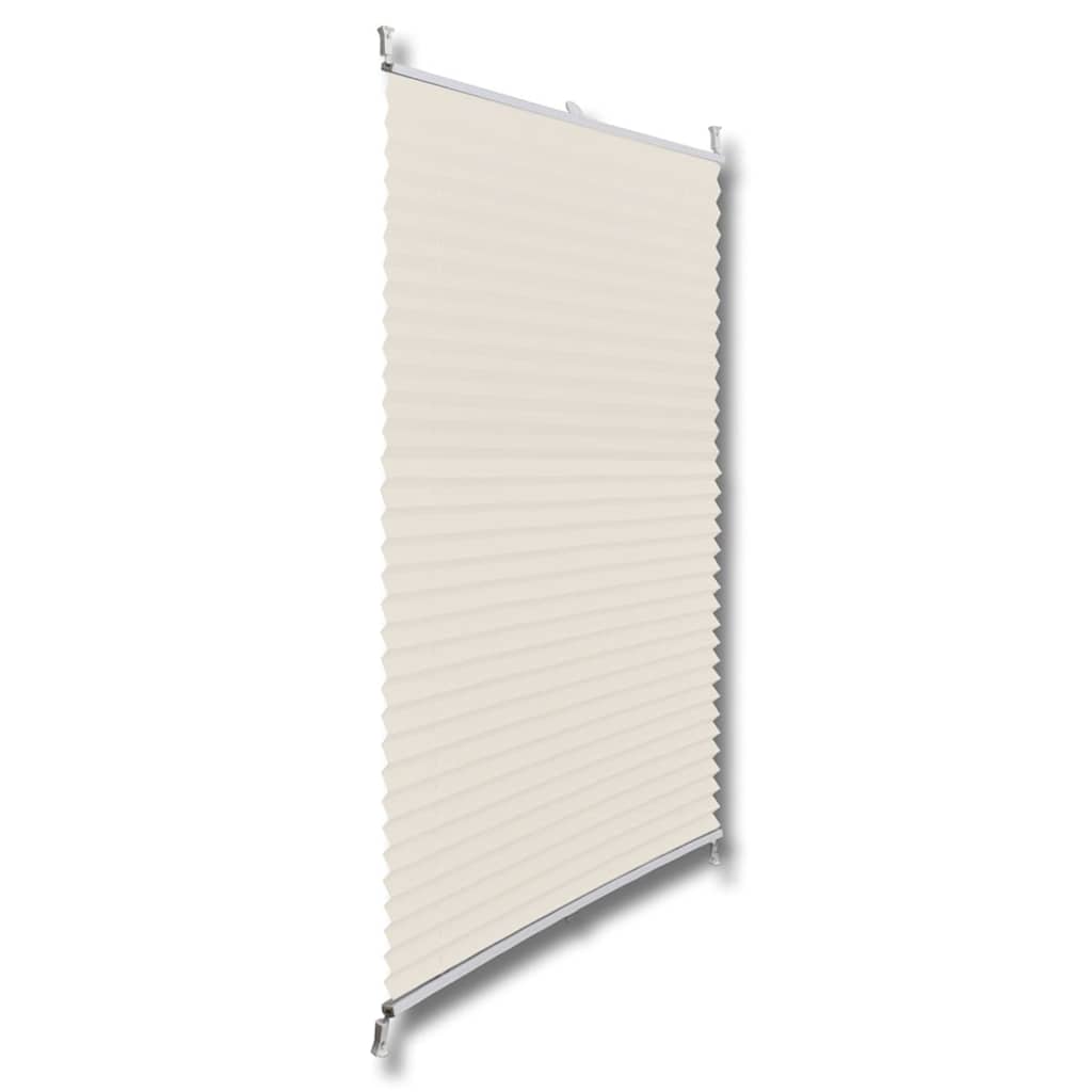 Pleated roller blind 90x150cm Cream
