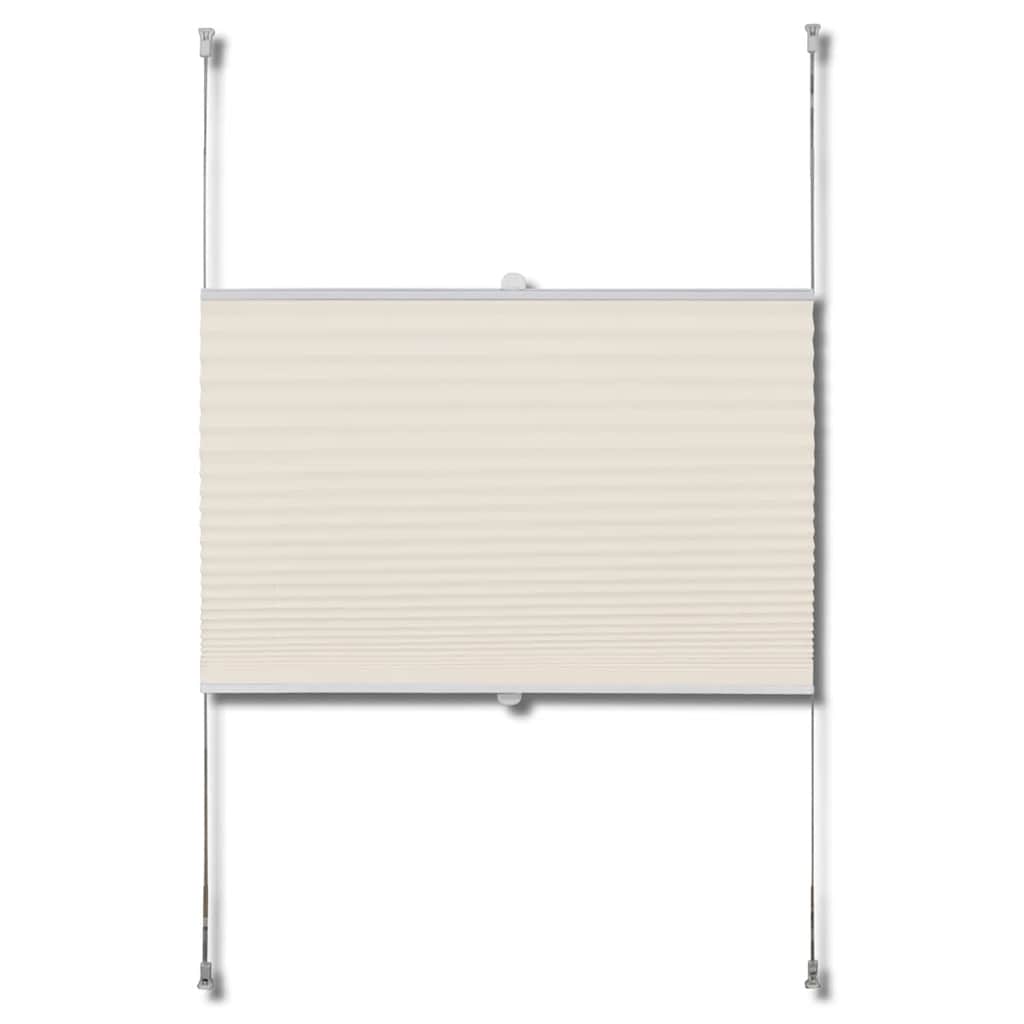 Pleated roller blind 90x150cm Cream