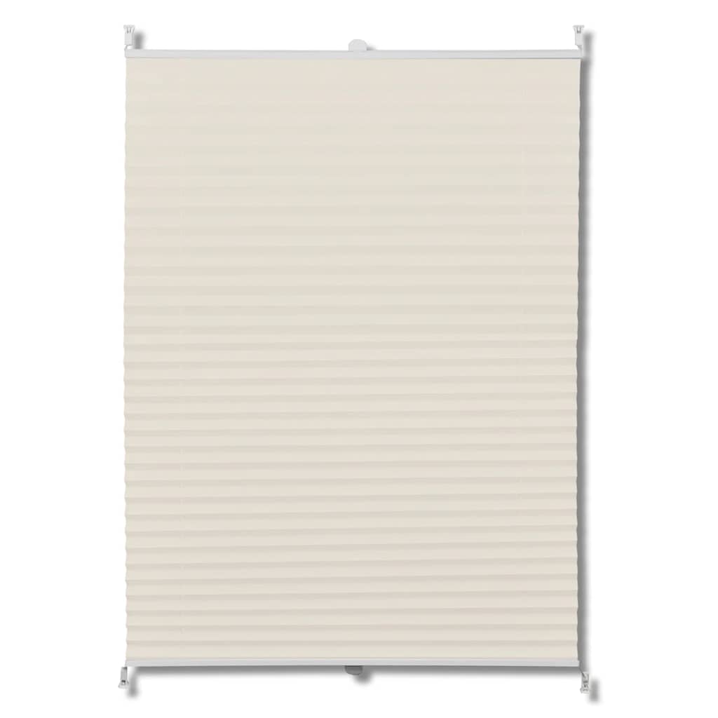 Pleated roller blind 40x125cm Cream