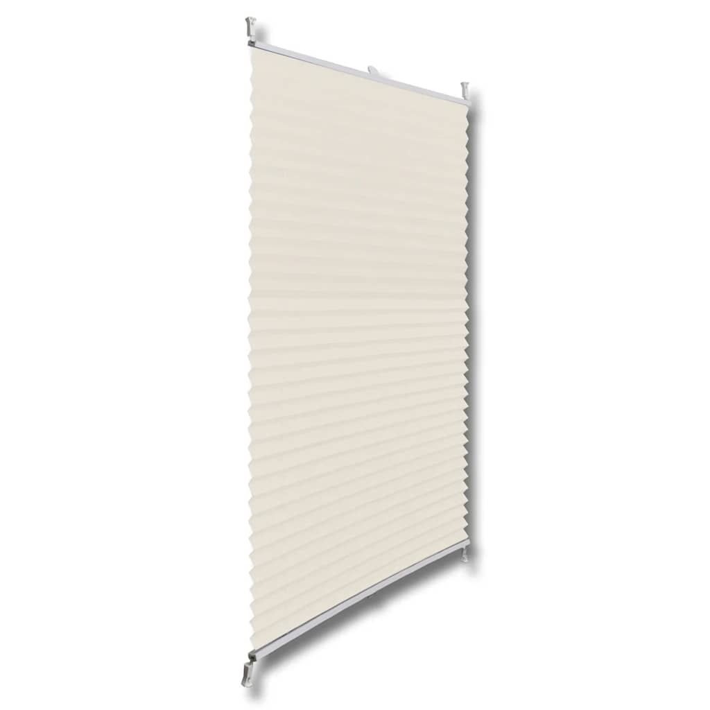 Pleated roller blind 40x125cm Cream