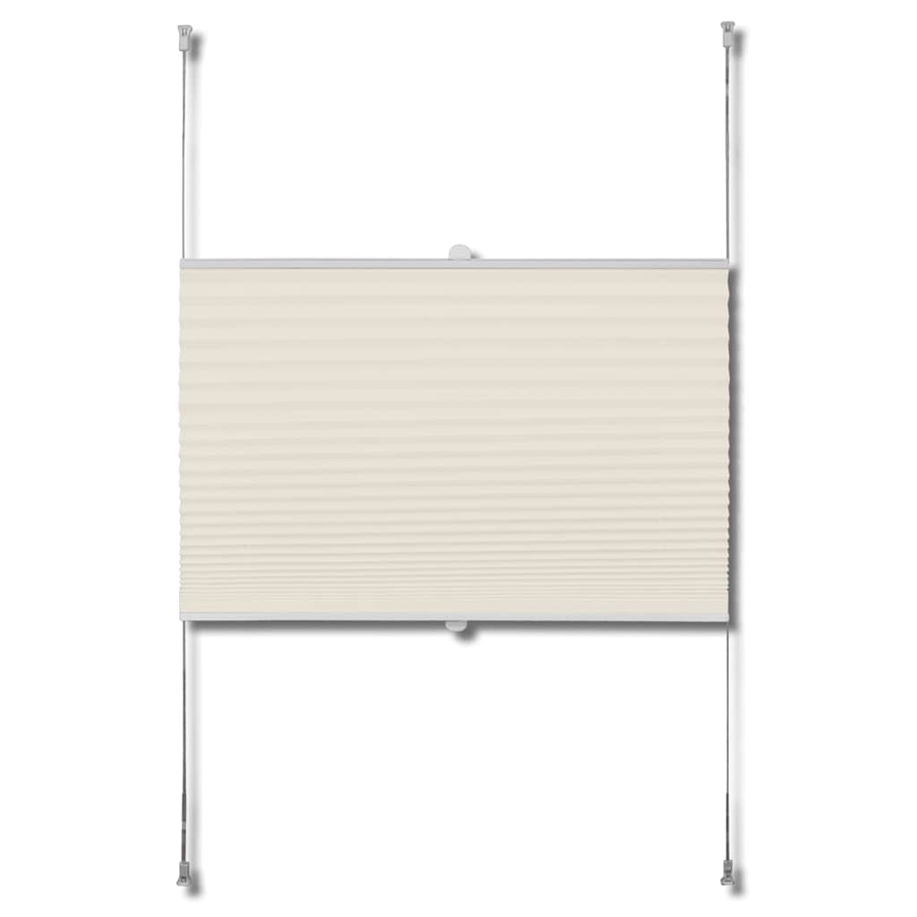Pleated roller blind 40x125cm Cream
