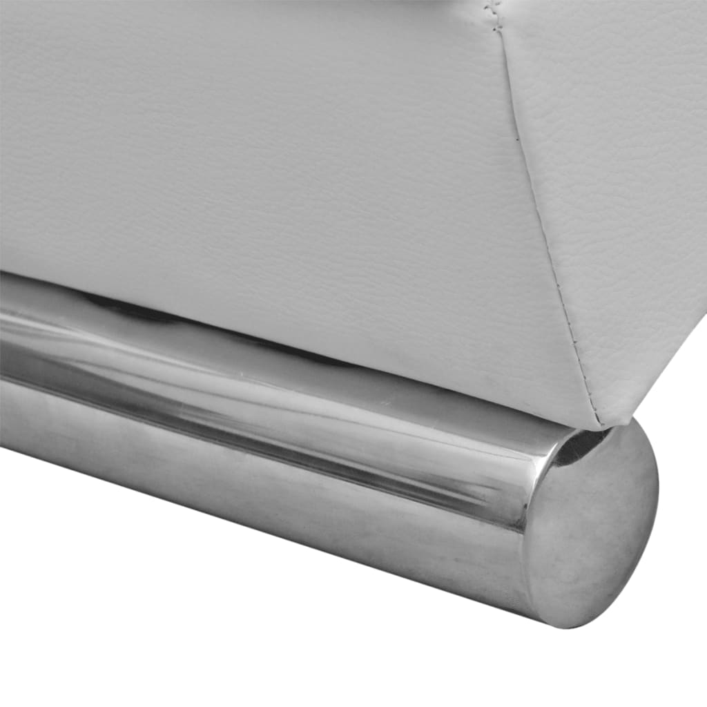 vidaXL Σεζλόνγκ Λευκή από Συνθετικό Δέρμα