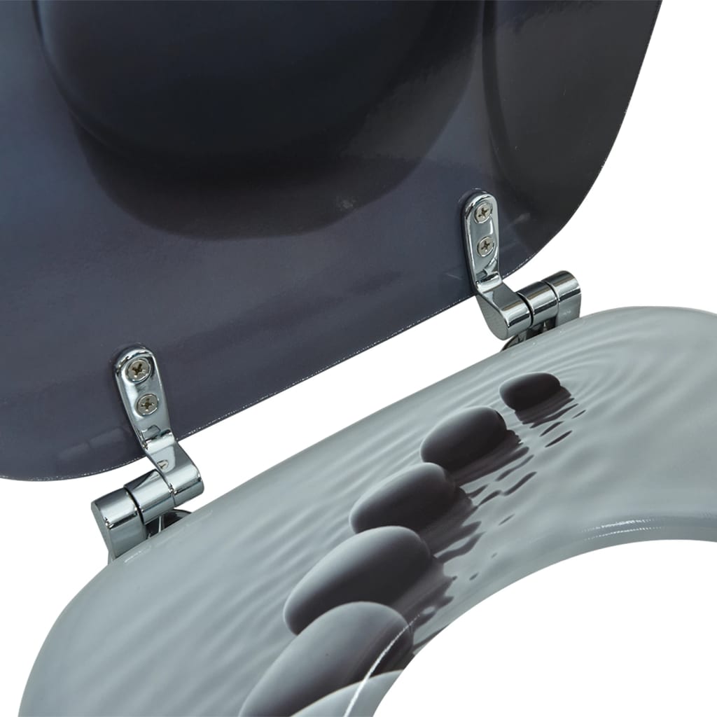 vidaXL Κάλυμμα Λεκάνης με Σχέδιο Πέτρες από MDF