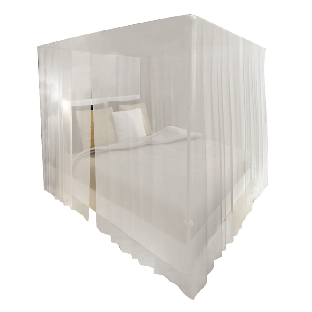 Mosquito Net Set 3 Entrances Rectangular 2 pcs White