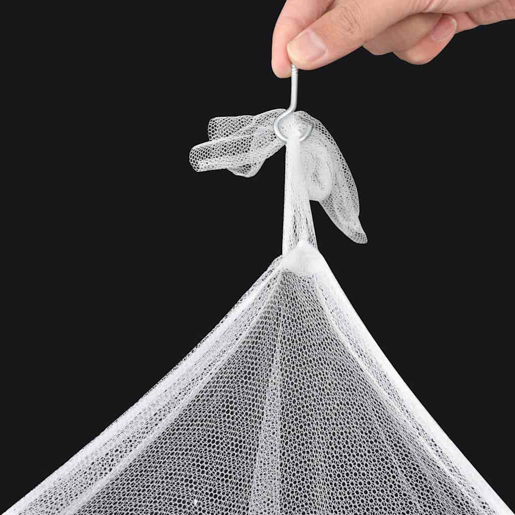 Mosquito Net Set 3 Entrances Rectangular 2 pcs White