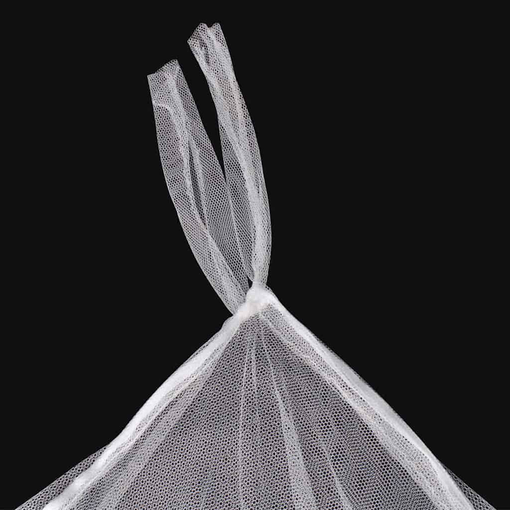 Mosquito Net Set 3 Entrances Rectangular 2 pcs White