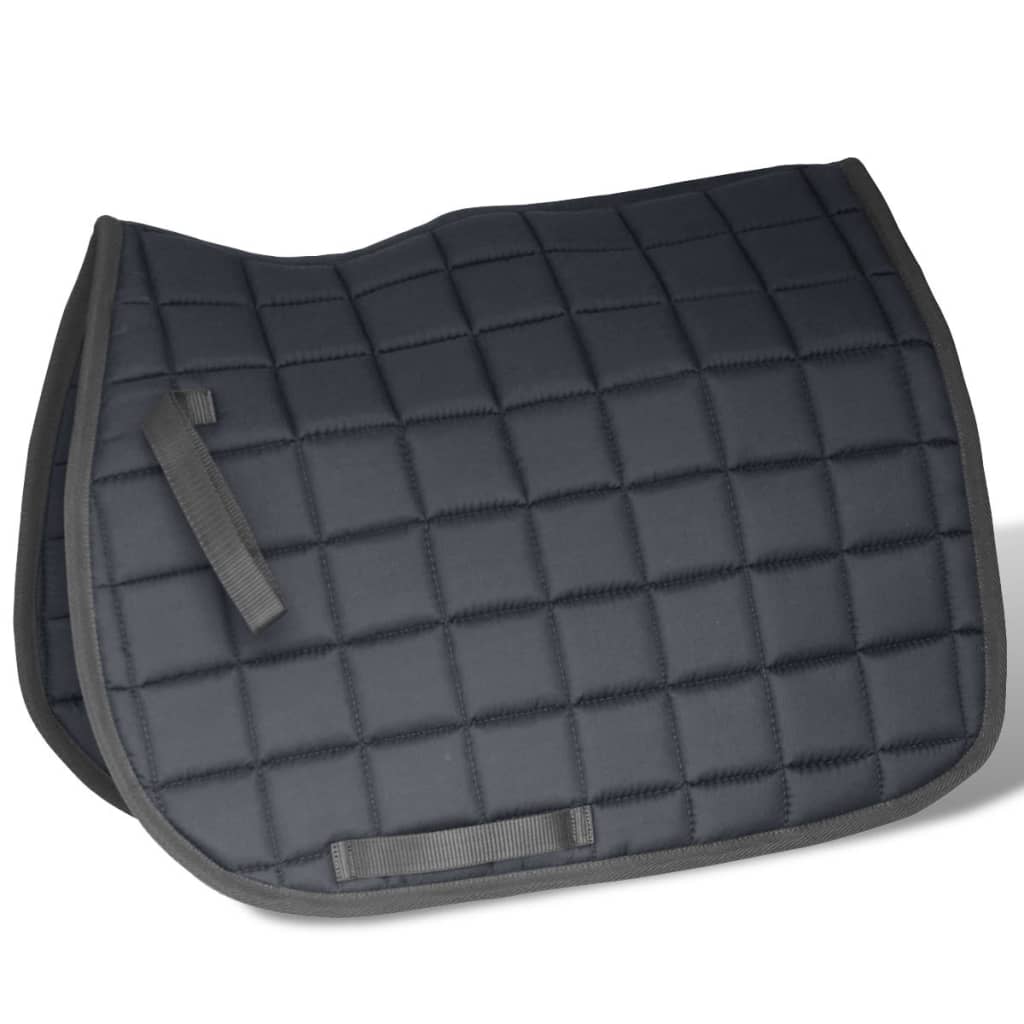 Horse Riding Saddle Set 18 cm 5-in-1 Genuine Leather Black
