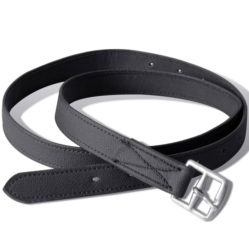 Horse Riding Saddle Set 18 cm 5-in-1 Genuine Leather Black
