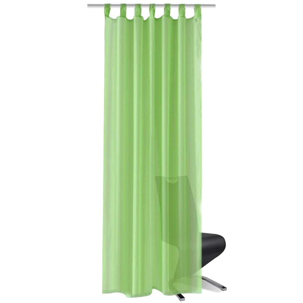 Λαχανί ημιδιαφανής κουρτίνα 140 x 175 cm 2 τμχ