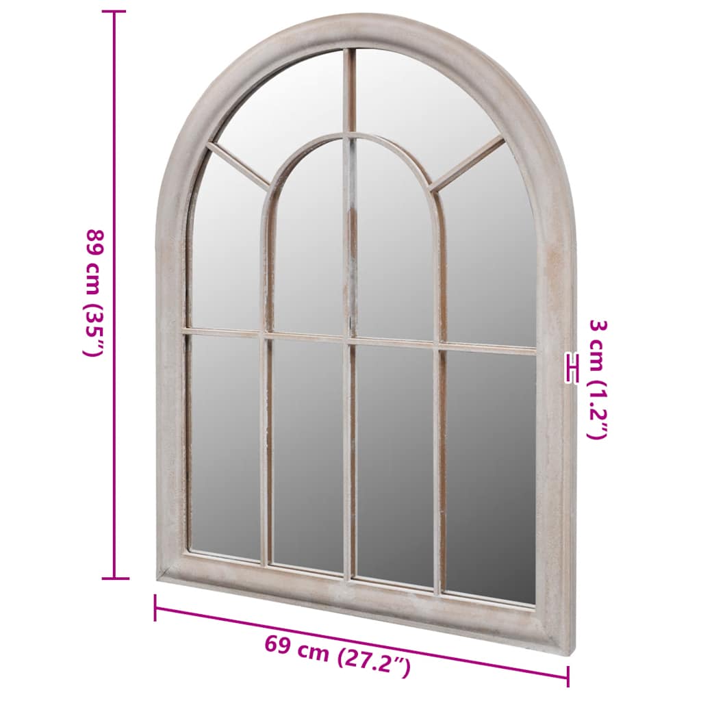 vidaXL Καθρέφτης Κήπου Αψίδα 69x89 εκ. Χρήση σε Εσωτ./Εξωτ. Χώρους