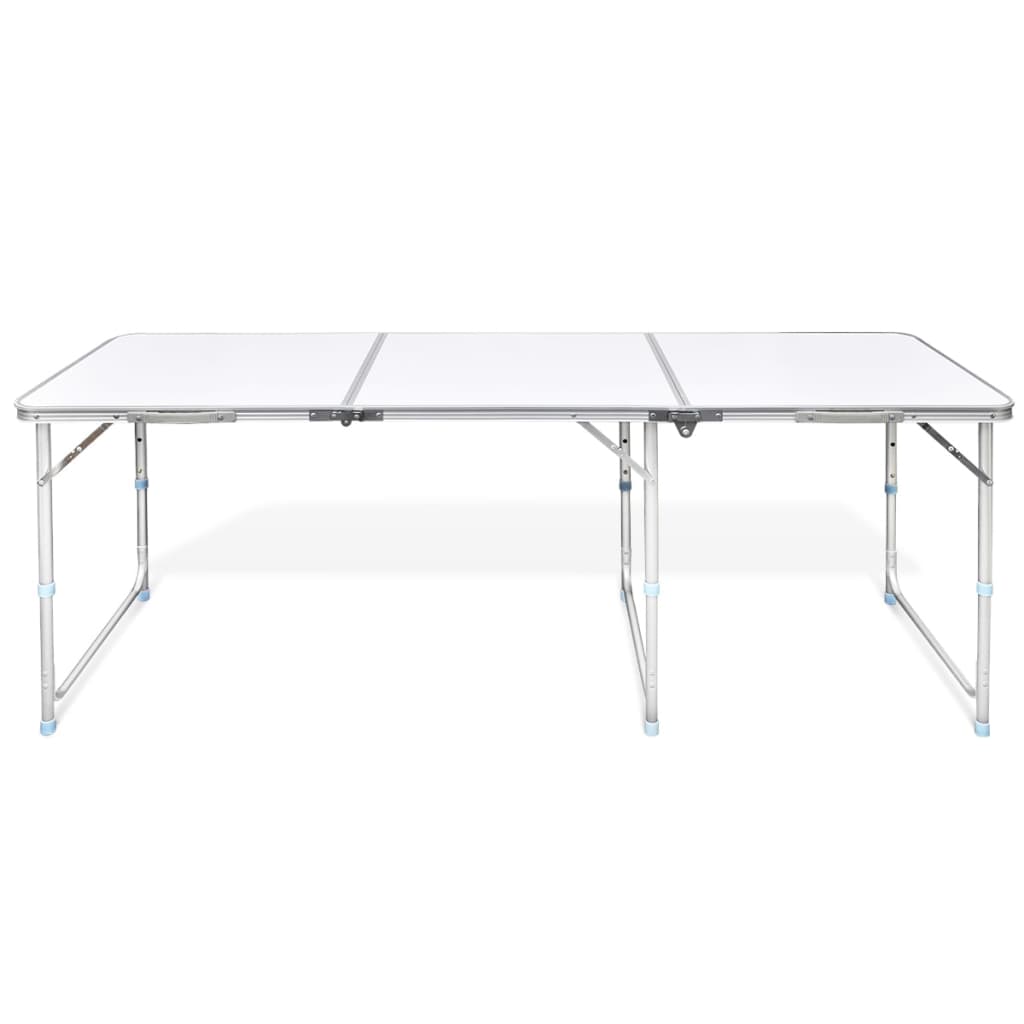 Τραπέζι Camping Πτυσσόμενο Ρυθμιζόμενου Ύψους 180 x 60 εκ. Αλουμινίου