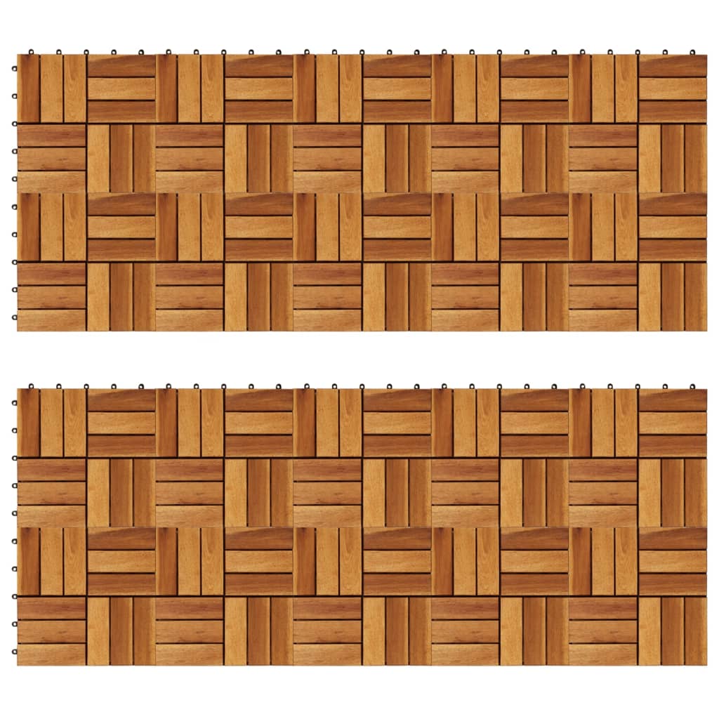 Σετ Πλακάκια Deck 20 τεμ. 30 x 30 από Ξύλο Ακακίας