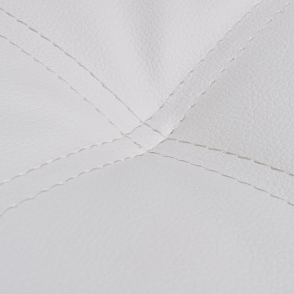 vidaXL Σεζλόνγκ με Μαξιλάρι Λευκή από Συνθετικό Δέρμα