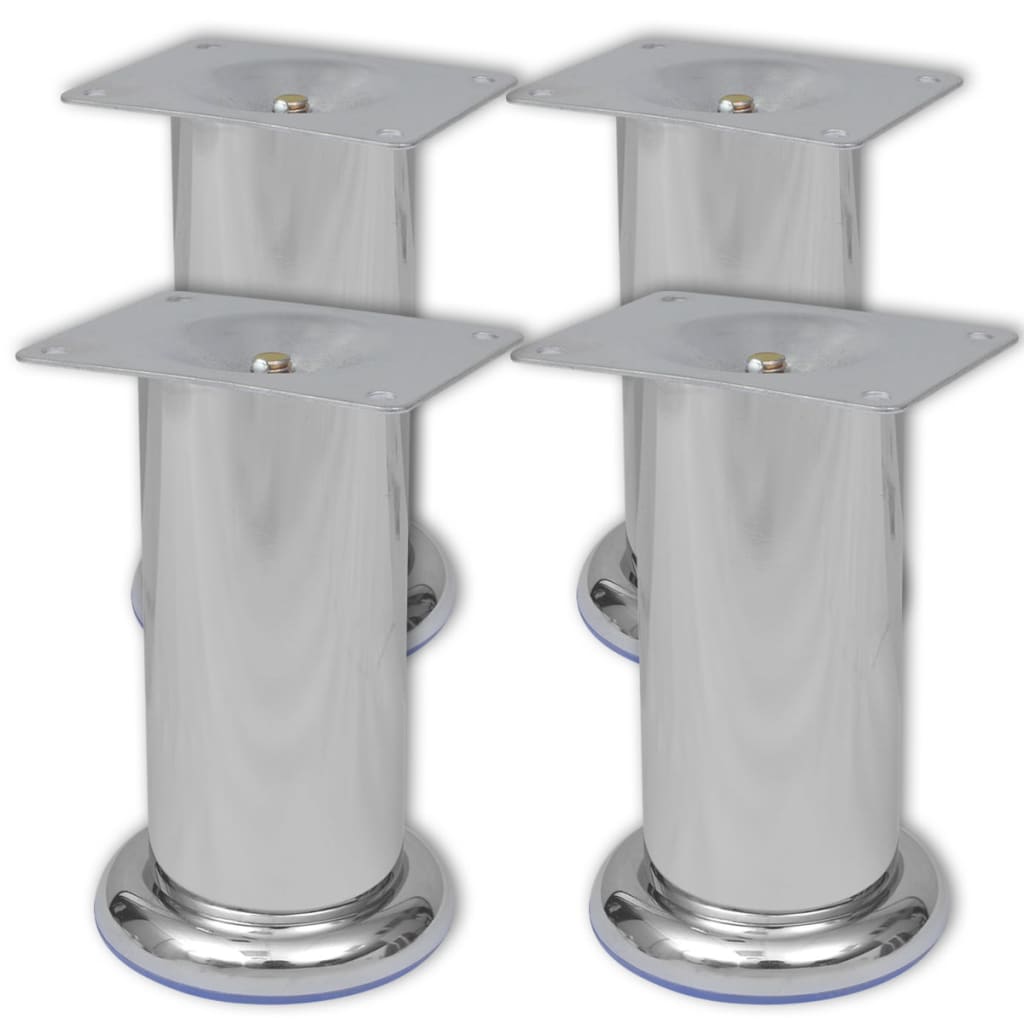 Round Sofa Legs 4 pcs. Chrome Color 120 mm.