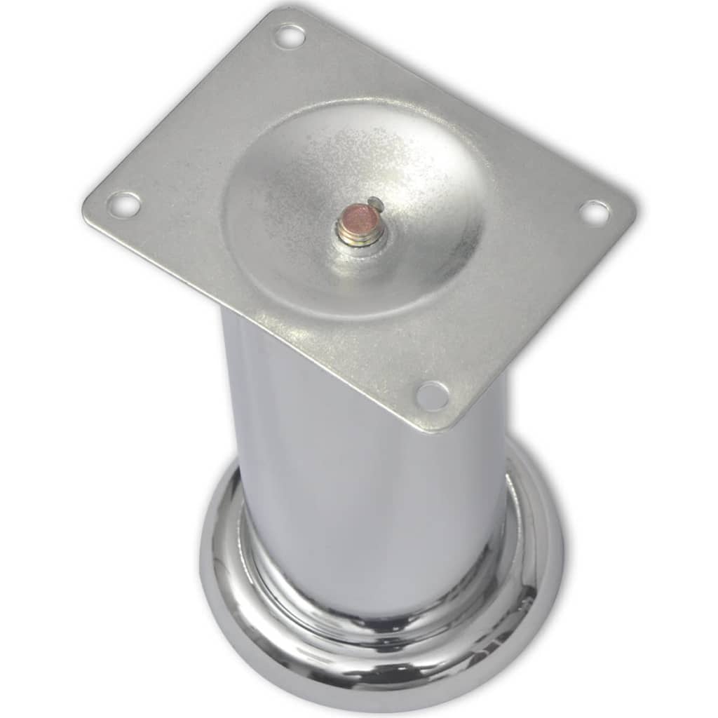 Round Sofa Legs 4 pcs. Chrome Color 120 mm.
