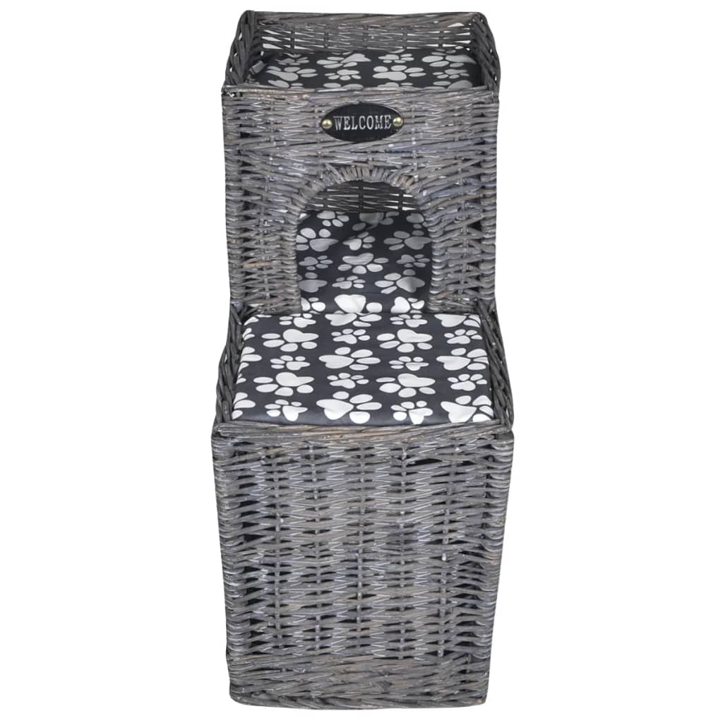 Γατόδεντρο/Σπίτι/ Κρεβάτι/Κάστρο/Ονυχοδρόμιο + Μαξιλάρι από Ξύλο Ιτιάς