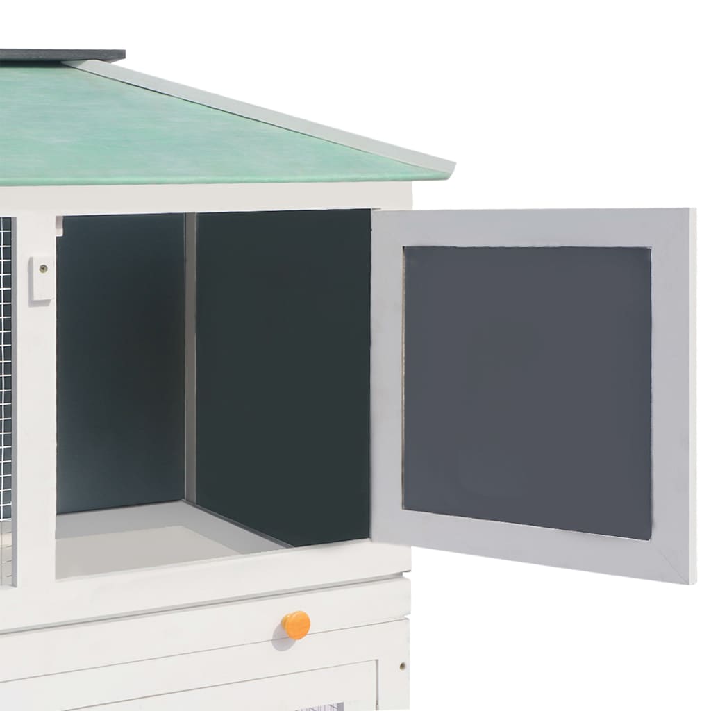 vidaXL Κλουβί Ζώων / Κουνελιών Δύο Ορόφων Ξύλινο