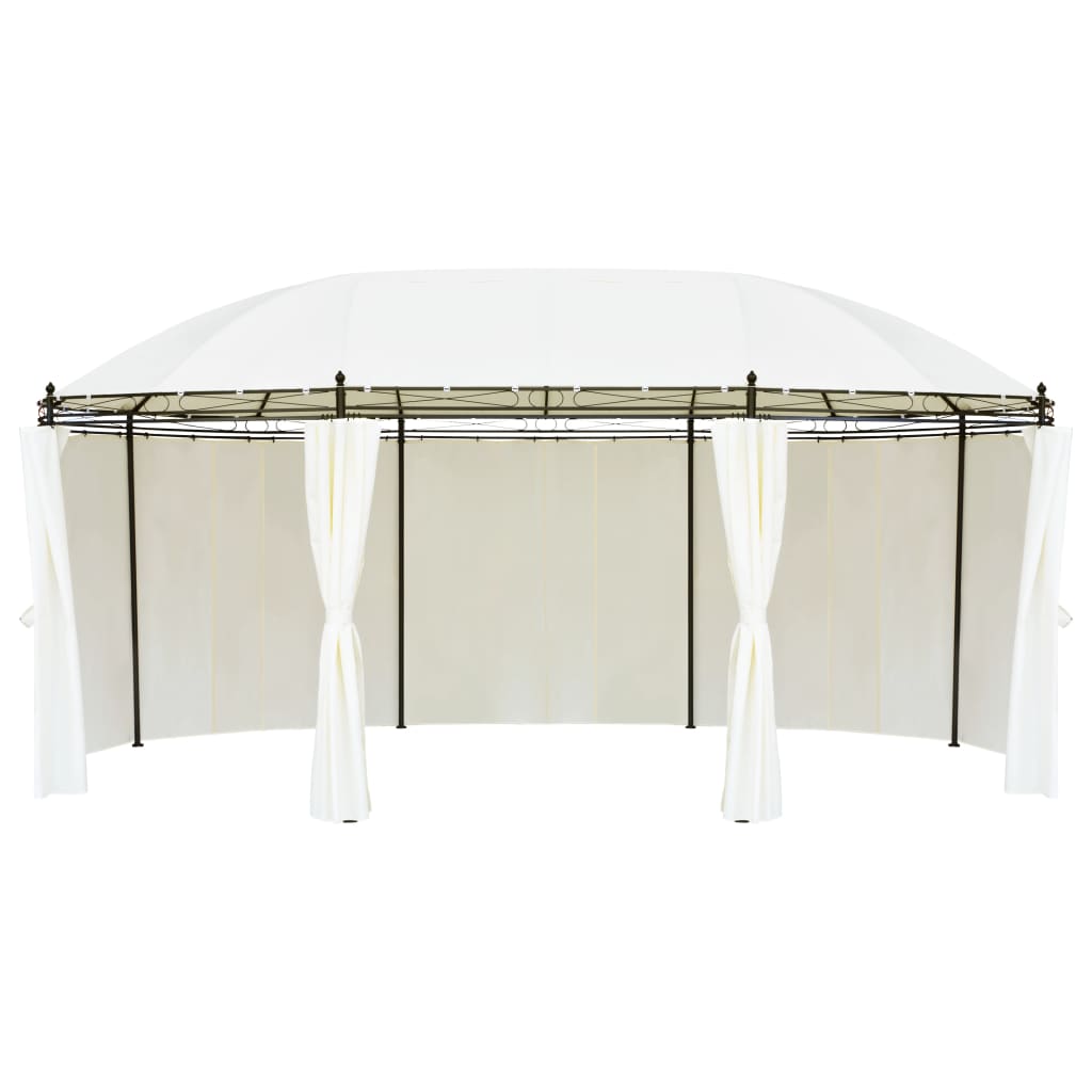 vidaXL Κιόσκι Λευκό Κρεμ 530 x 350 x 265 εκ.