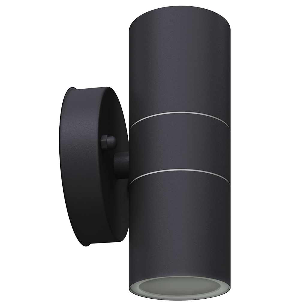 vidaXL Φωτιστικά Τοίχου LED Εξωτερικού Χώρου 2 τεμ. Ανοξείδωτο Ατσάλι