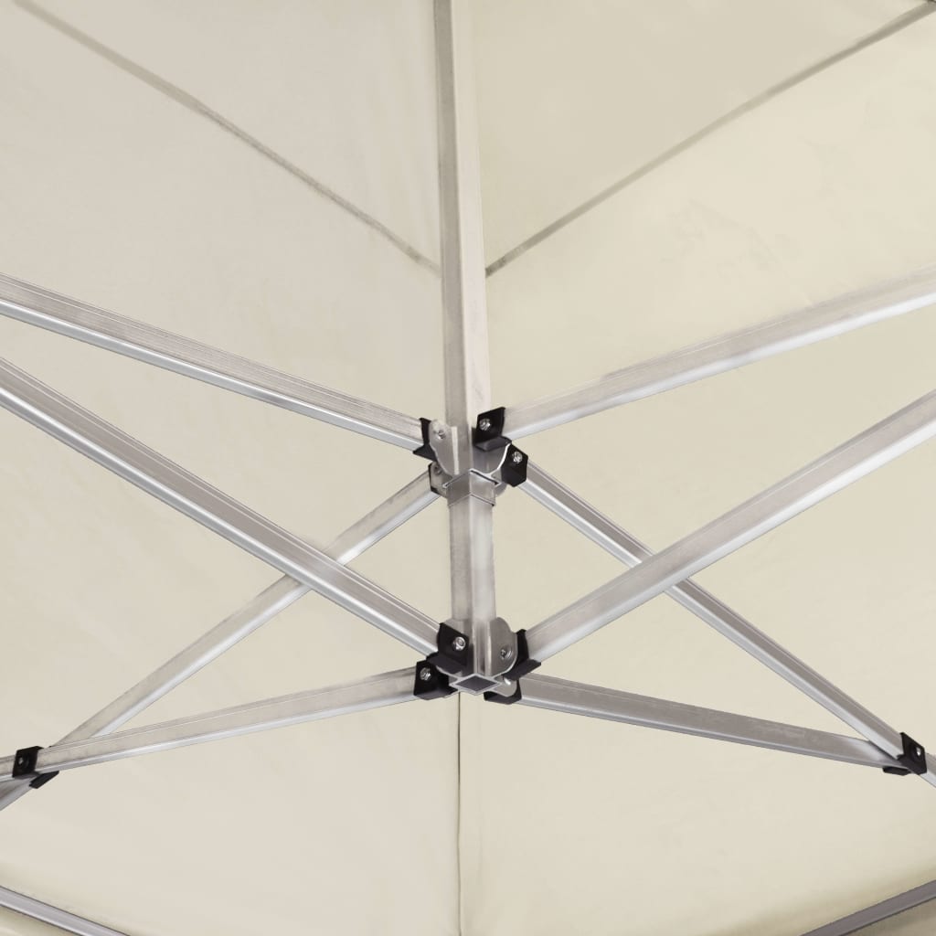 vidaXL Κιόσκι Πτυσσόμενο Επαγγελματικό Κρεμ 6 x 3 μ. Αλουμινίου