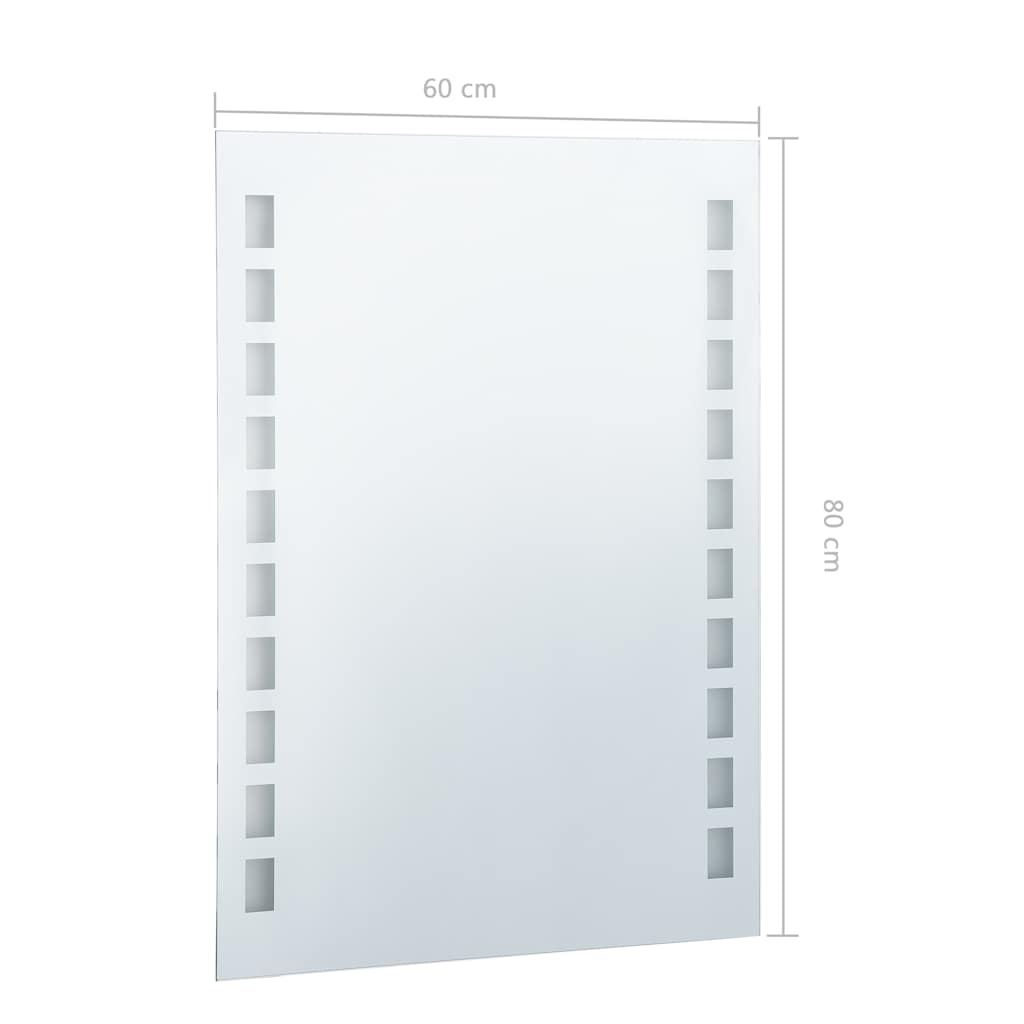 vidaXL Καθρέφτης Μπάνιου Τοίχου με LED 60 x 80 εκ.
